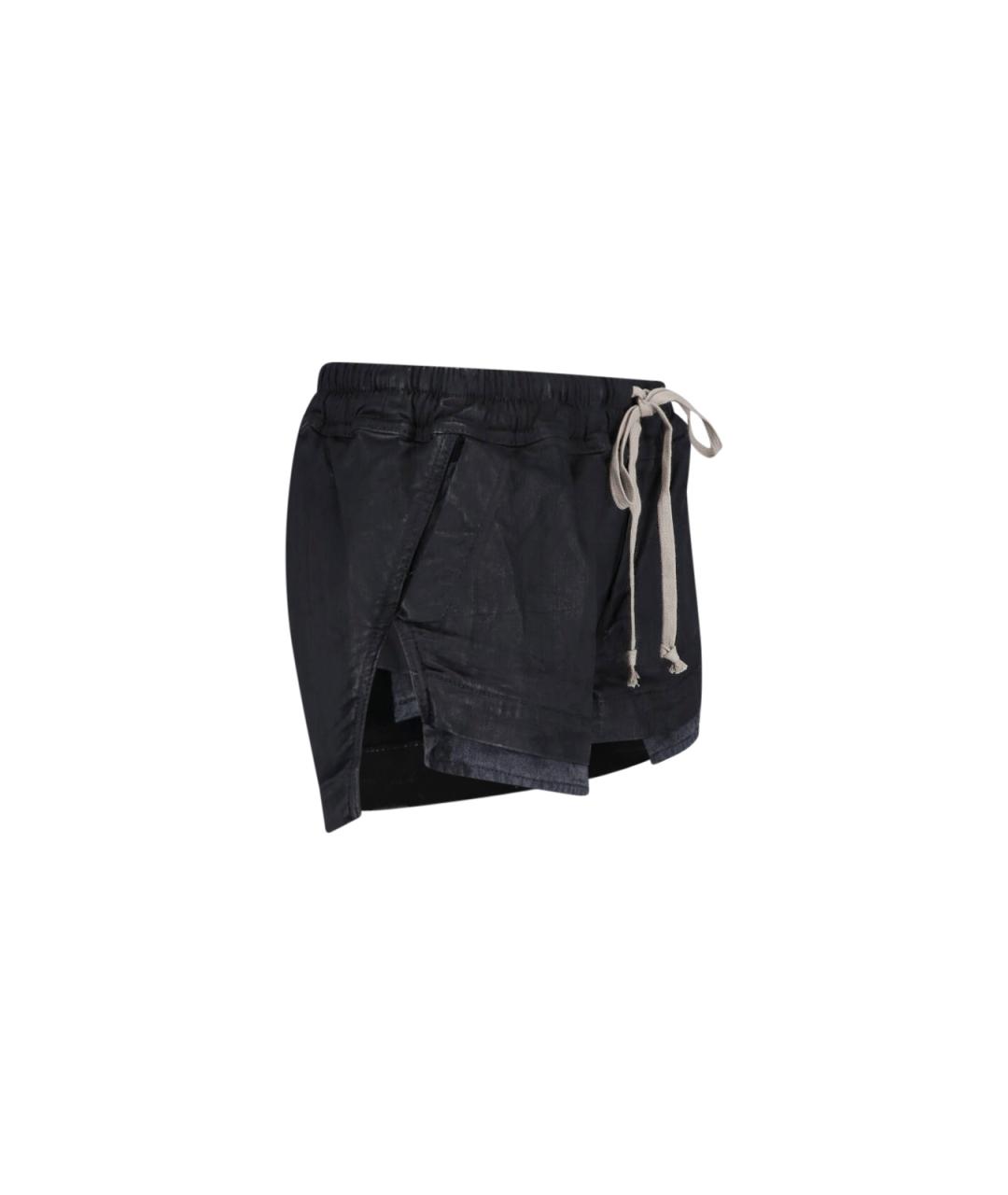 RICK OWENS DRKSHDW Черные хлопковые шорты, фото 3