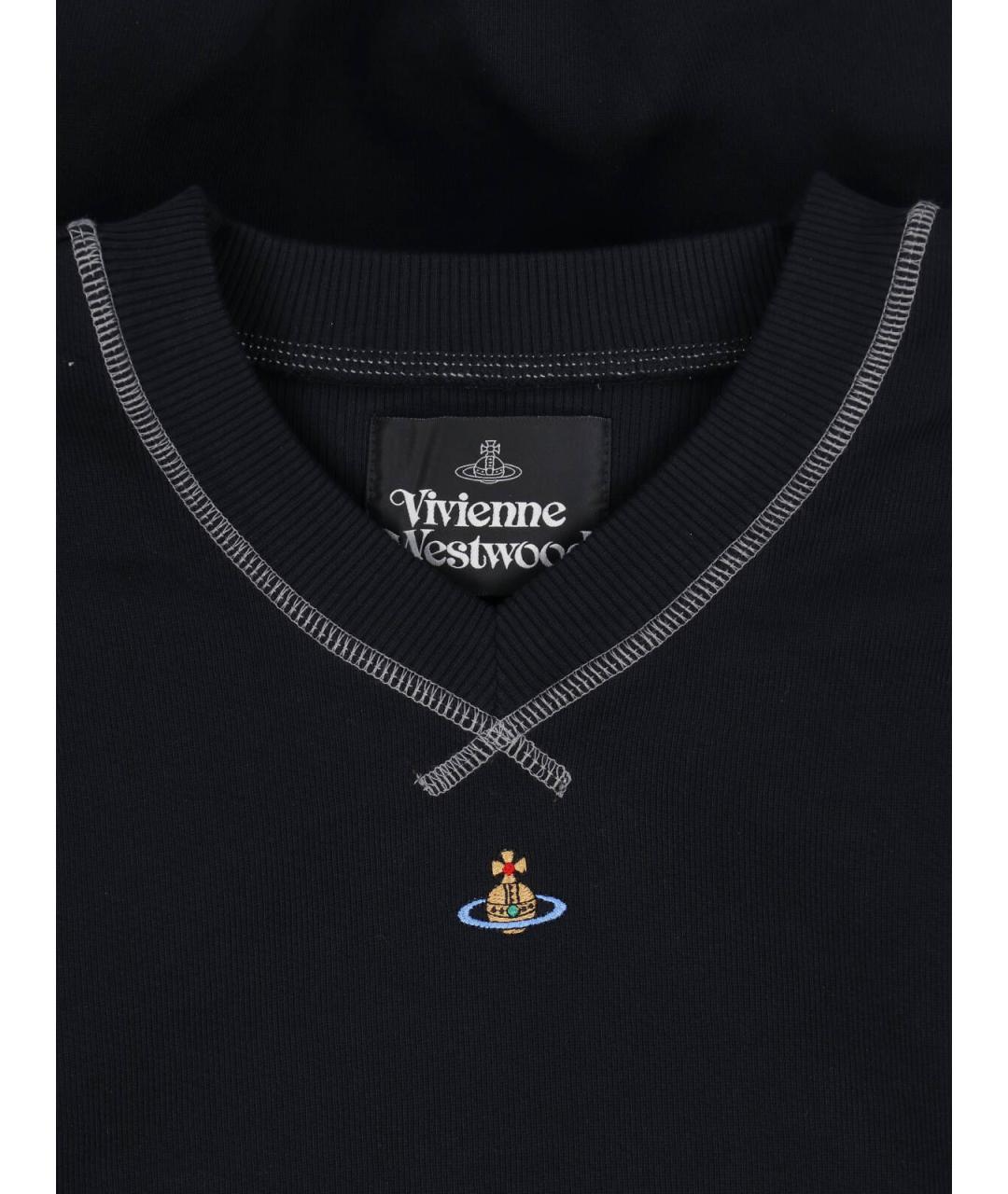 VIVIENNE WESTWOOD Черный хлопковый джемпер / свитер, фото 3