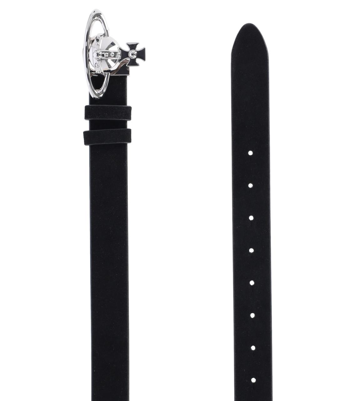 VIVIENNE WESTWOOD Черный кожаный ремень, фото 2