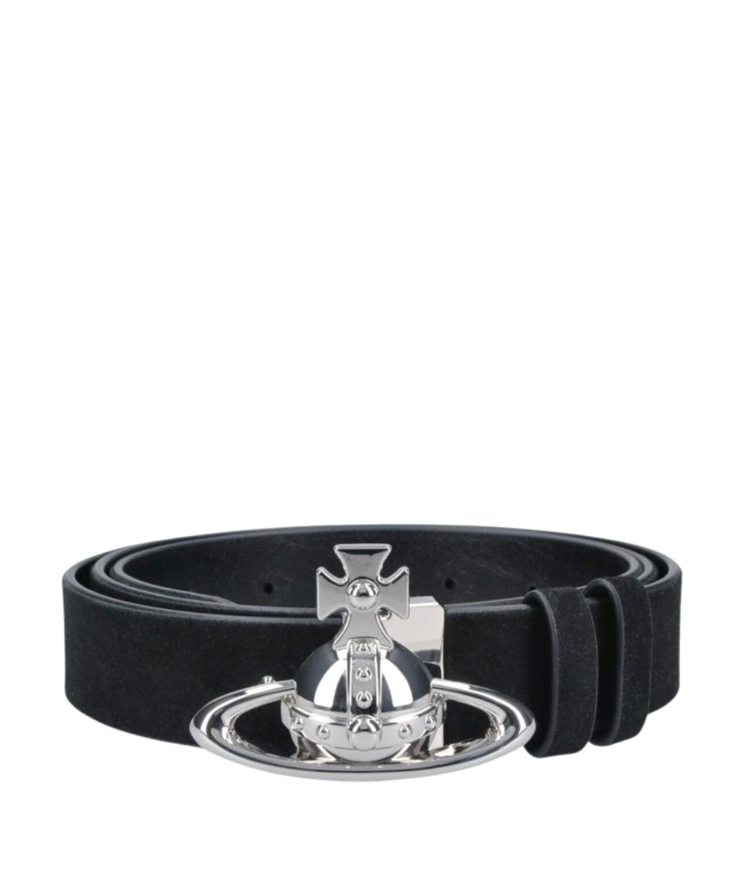 VIVIENNE WESTWOOD Черный кожаный ремень, фото 1