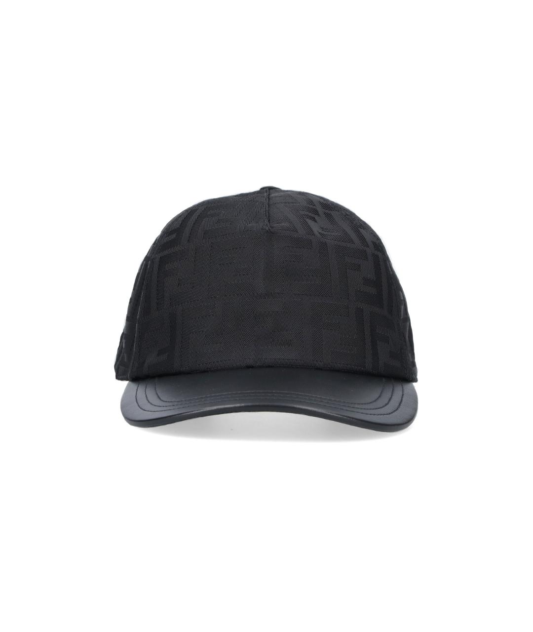 FENDI Черная хлопковая кепка/бейсболка, фото 1