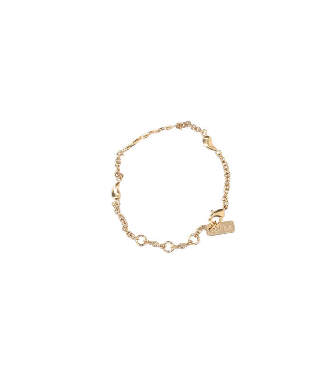 CHLOE Золотой металлический браслет, фото 2