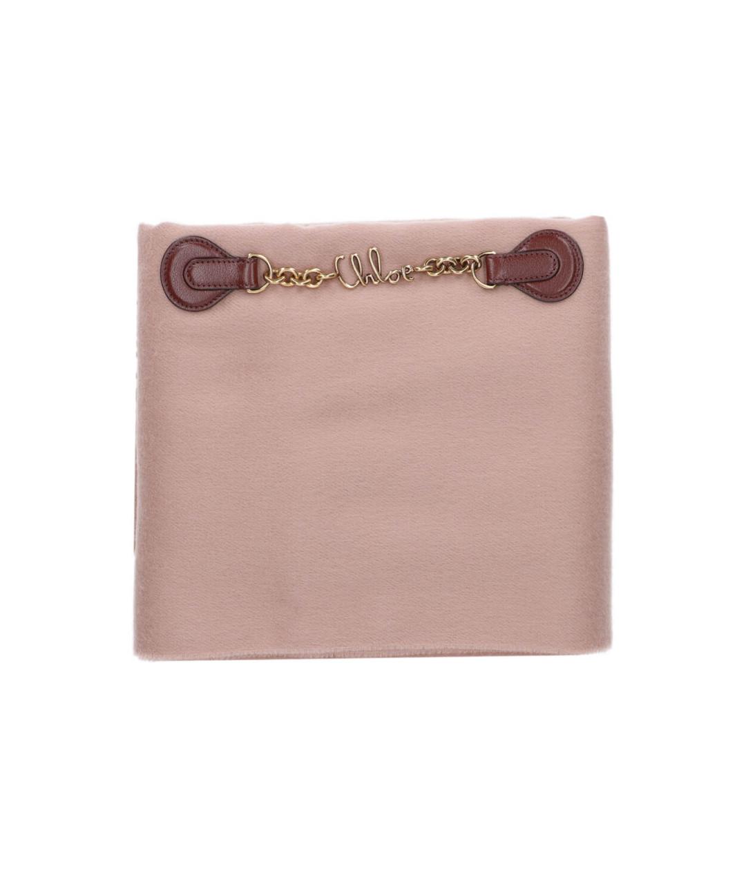 CHLOE Розовый шерстяной шарф, фото 2