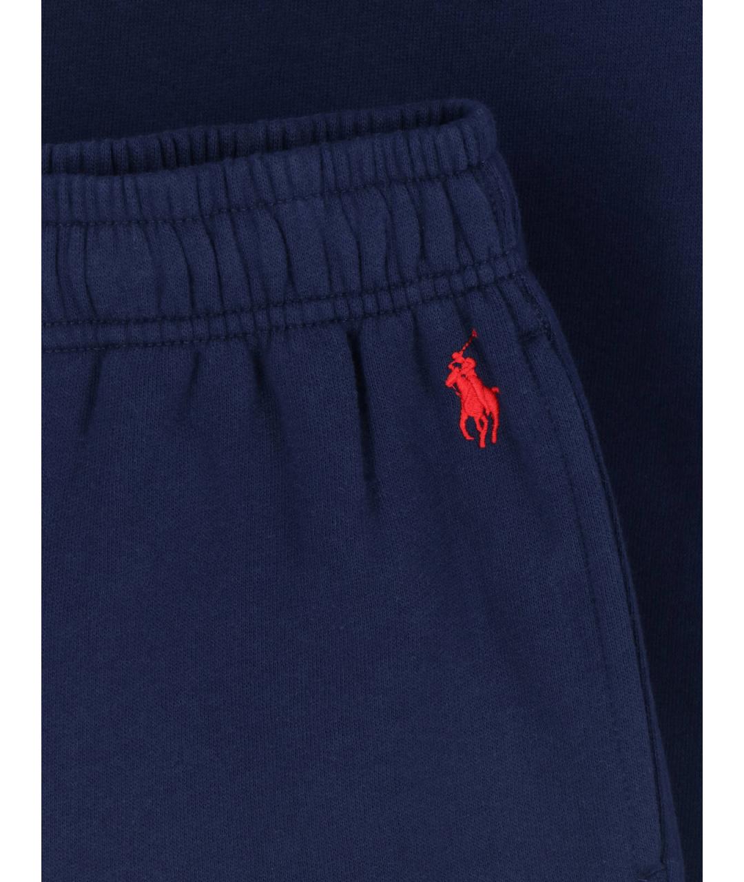 POLO RALPH LAUREN Синие хлопковые прямые брюки, фото 3