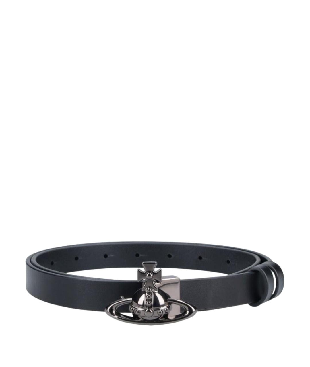 VIVIENNE WESTWOOD Черный кожаный ремень, фото 1
