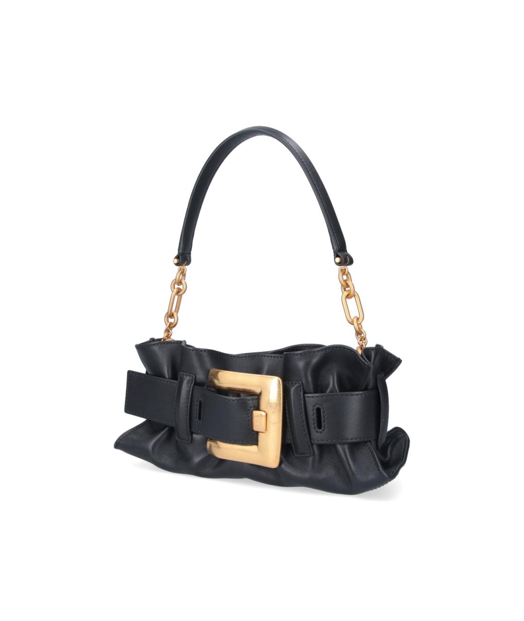 BALMAIN Черная кожаная сумка через плечо, фото 2