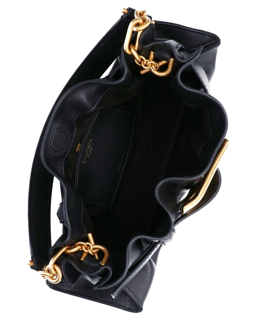 BALMAIN Черная кожаная сумка через плечо, фото 4