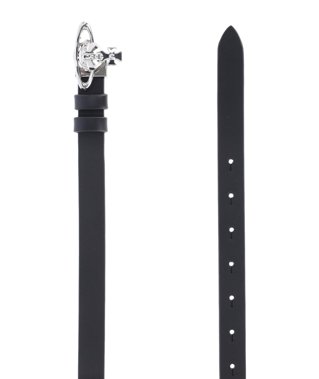 VIVIENNE WESTWOOD Черный кожаный ремень, фото 2