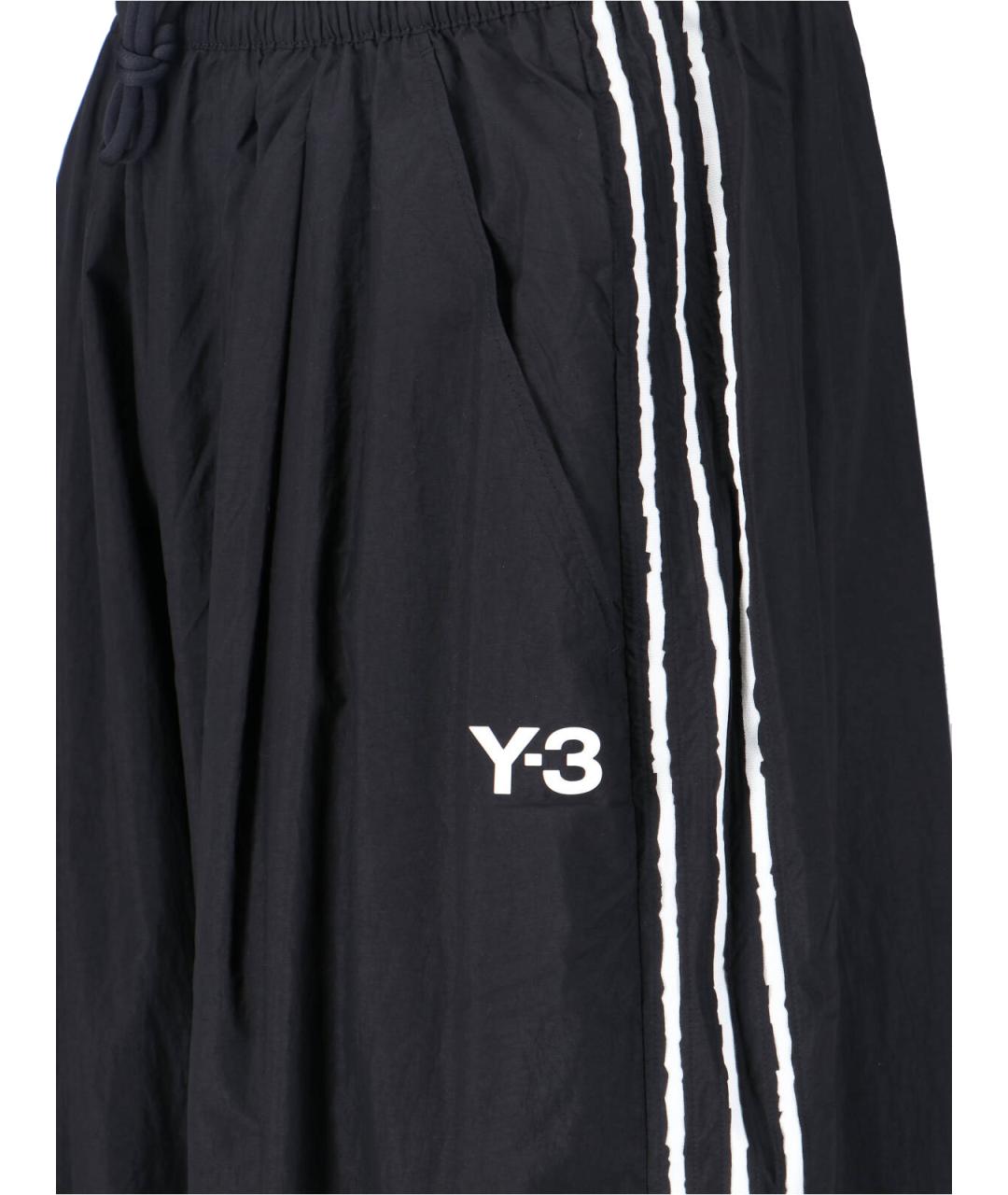 Y-3 Черные полиамидовые повседневные брюки, фото 4