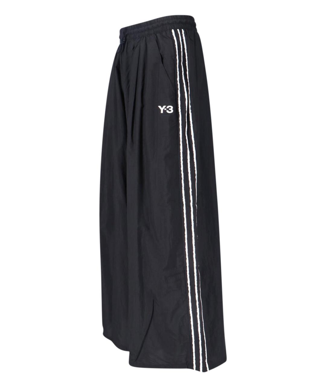 Y-3 Черные полиамидовые повседневные брюки, фото 3