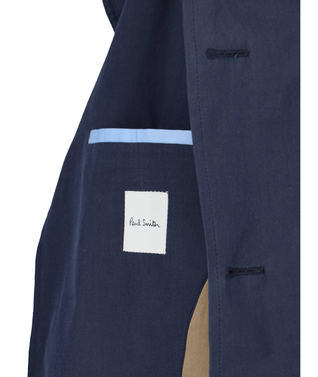 PAUL SMITH Синий хлопковый пиджак, фото 5