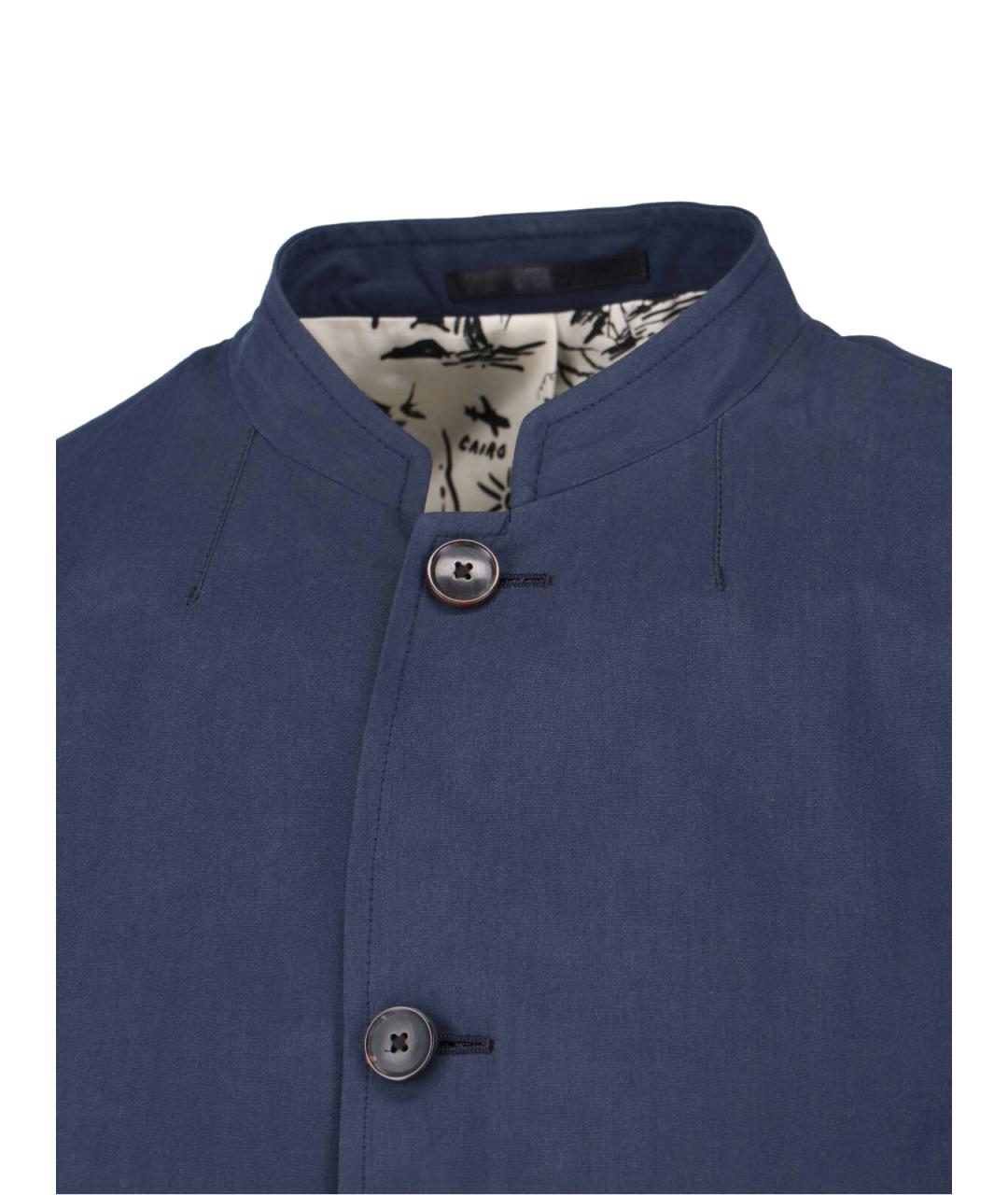 PAUL SMITH Синий хлопковый пиджак, фото 4