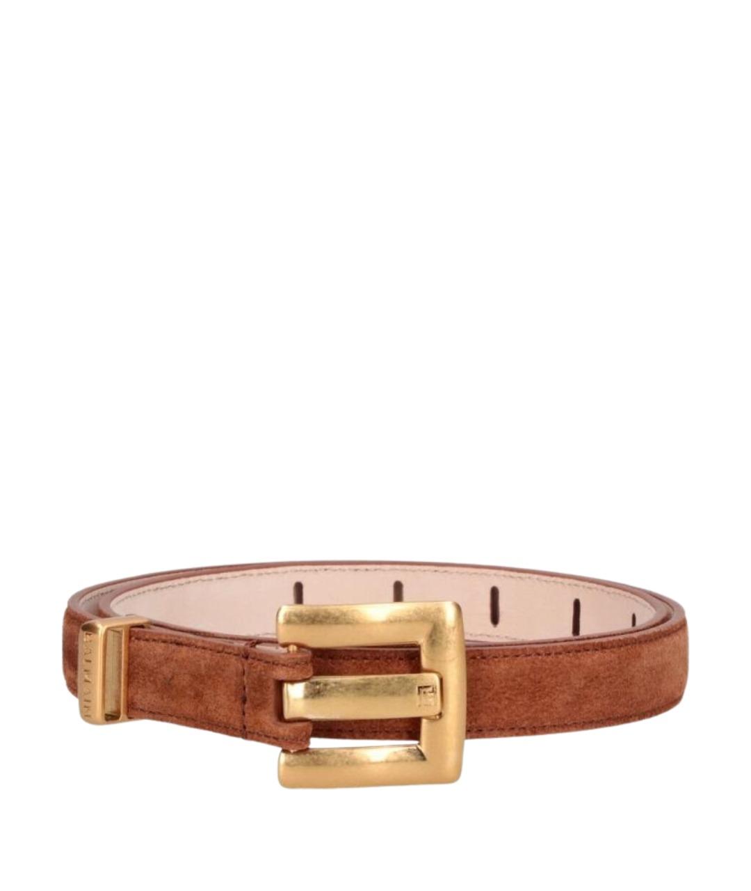 BALMAIN Коричневый кожаный ремень, фото 1