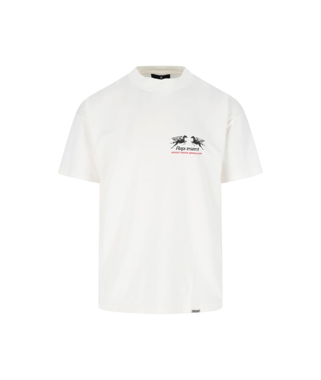 REPRESENT Белая хлопковая футболка, фото 1