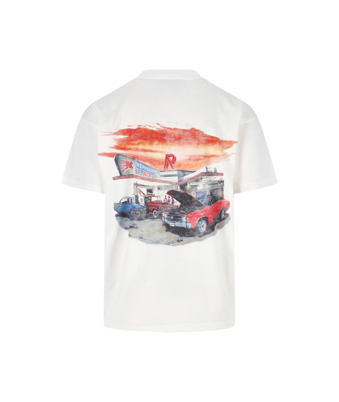 REPRESENT Белая хлопковая футболка, фото 2