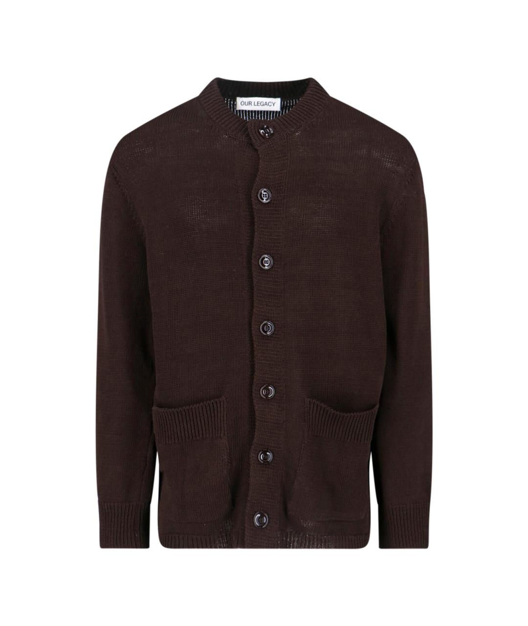 OUR LEGACY Коричневый хлопковый кардиган, фото 1