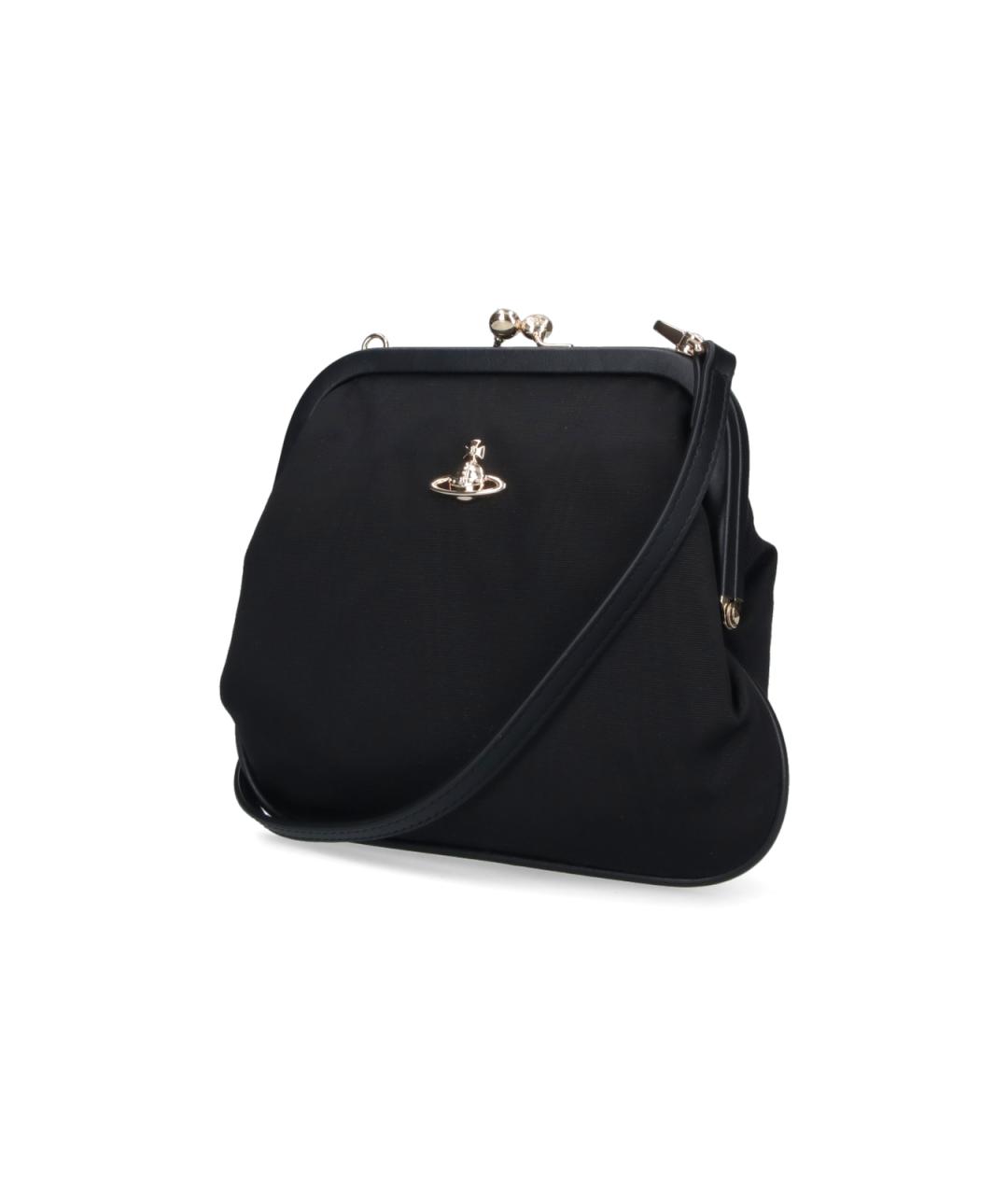 VIVIENNE WESTWOOD Черная тканевая сумка через плечо, фото 2