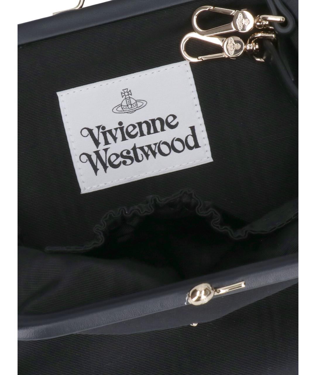 VIVIENNE WESTWOOD Черная тканевая сумка через плечо, фото 4