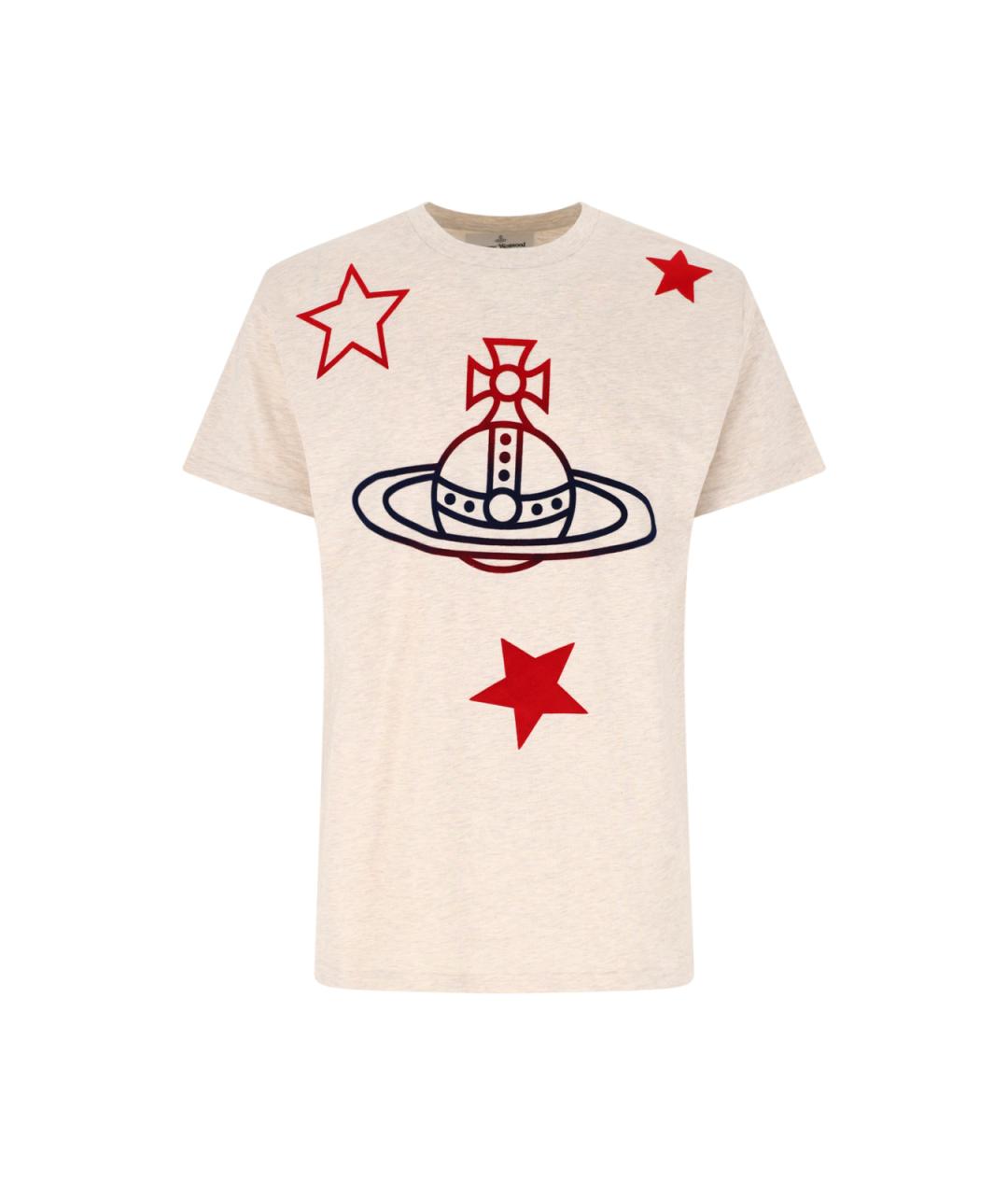 VIVIENNE WESTWOOD Бежевая хлопковая футболка, фото 1