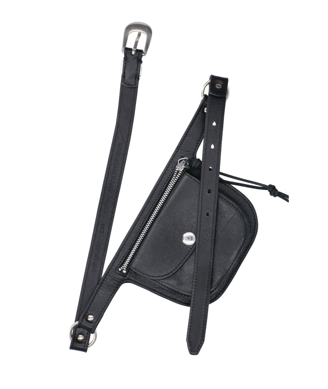 OUR LEGACY Черный кожаный ремень, фото 3