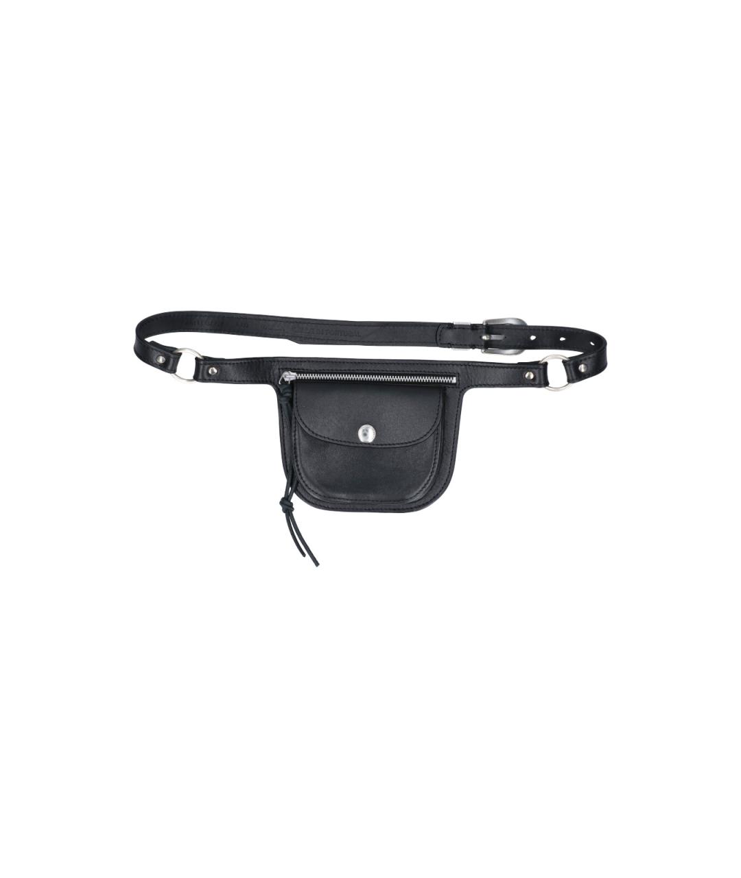 OUR LEGACY Черный кожаный ремень, фото 1