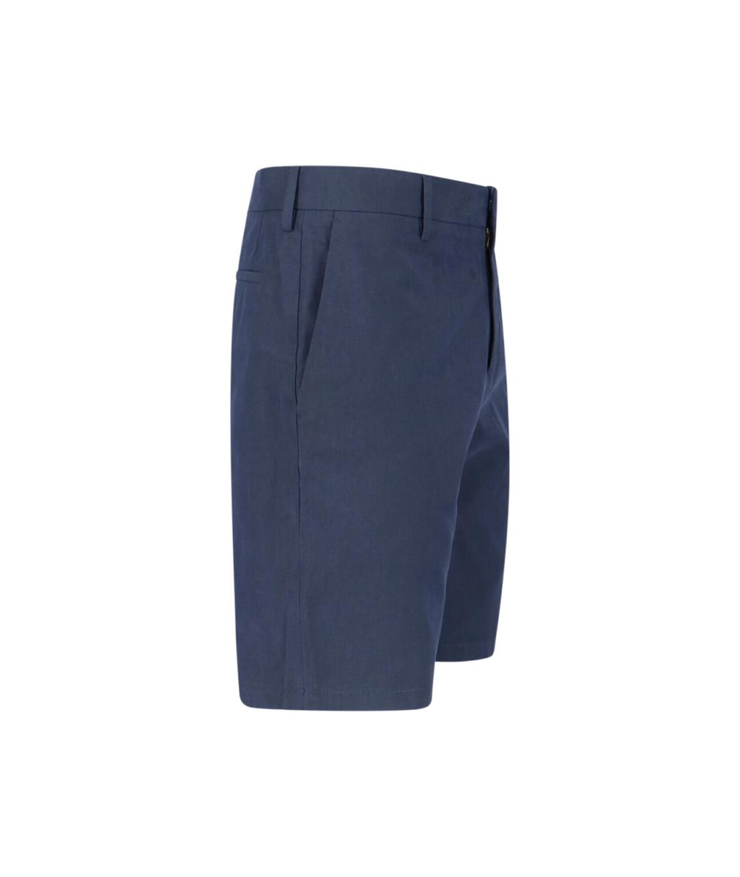 PAUL SMITH Синие хлопковые шорты, фото 3