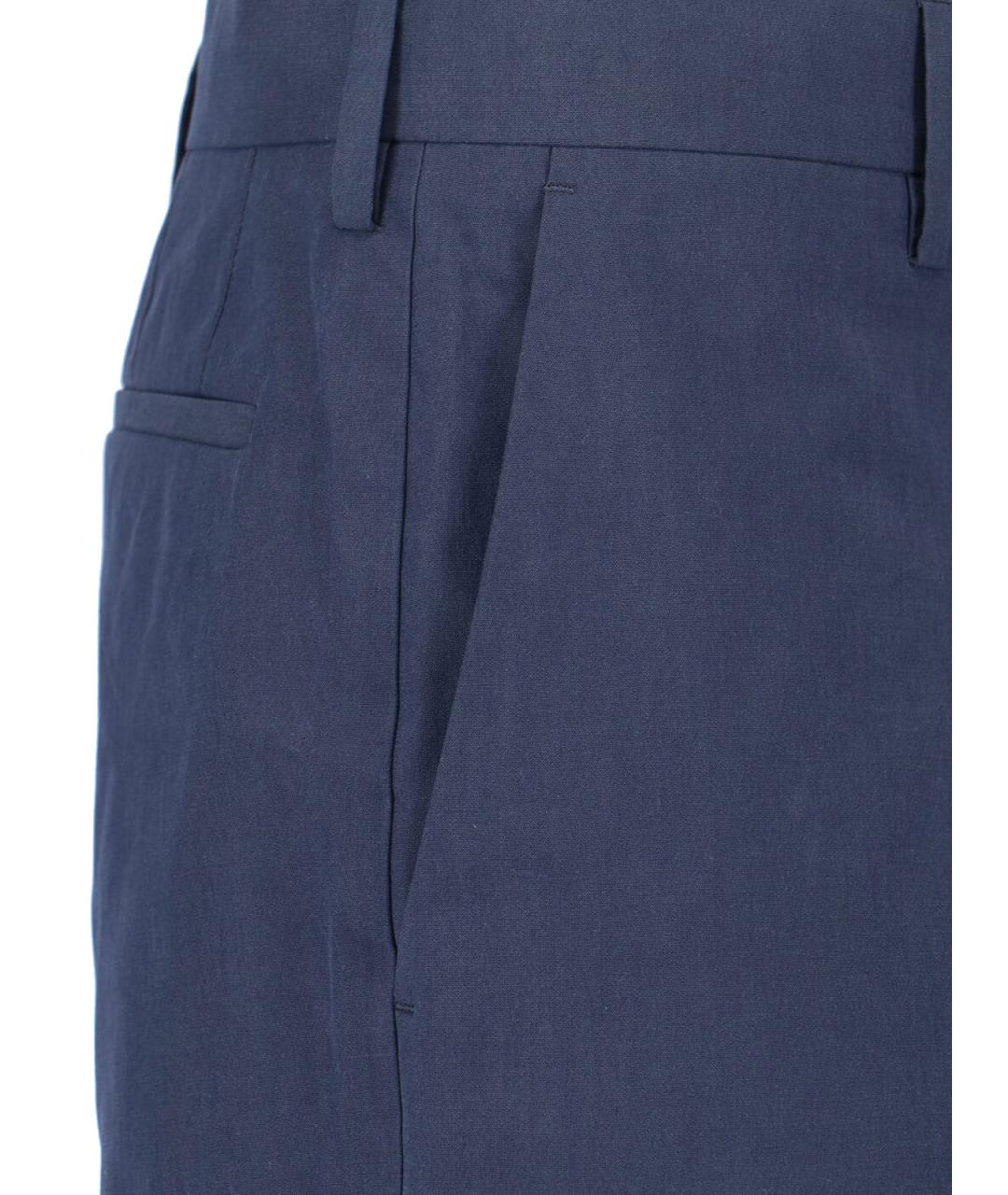 PAUL SMITH Синие хлопковые шорты, фото 4