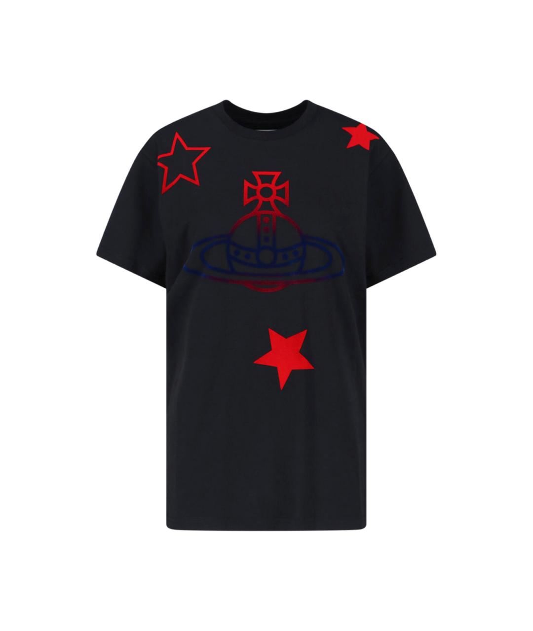 VIVIENNE WESTWOOD Черная хлопковая футболка, фото 1