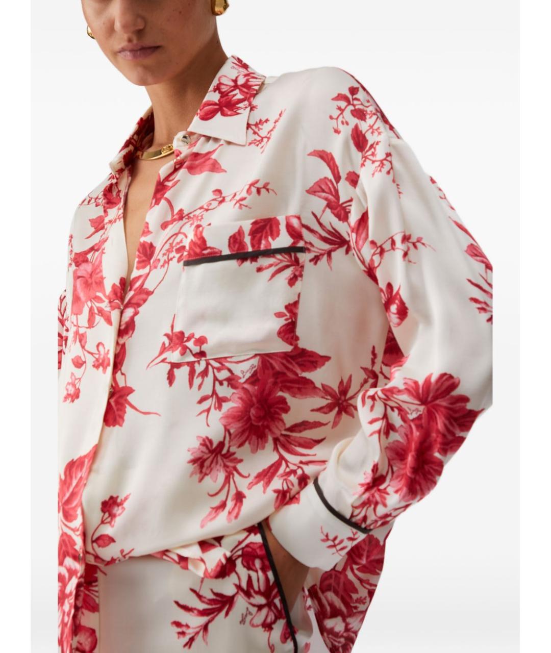 LIU JO Красная вискозная рубашка, фото 4