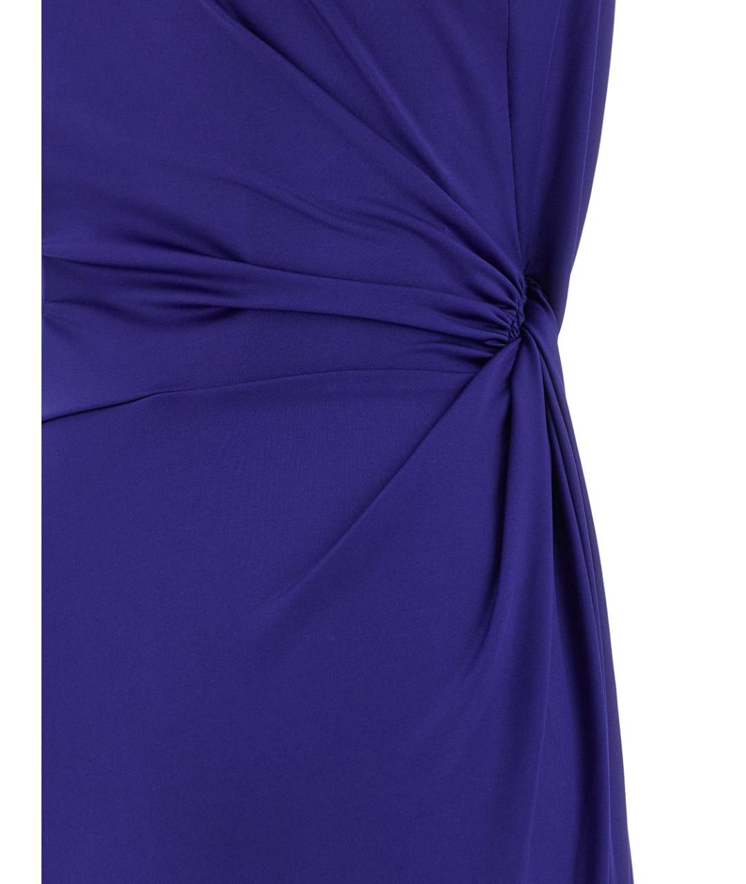 VICTORIA BECKHAM Синее полиэстеровое вечернее платье, фото 2
