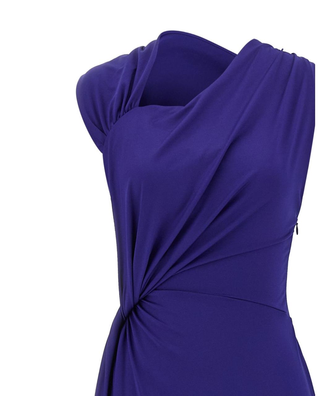 VICTORIA BECKHAM Синее полиэстеровое вечернее платье, фото 4