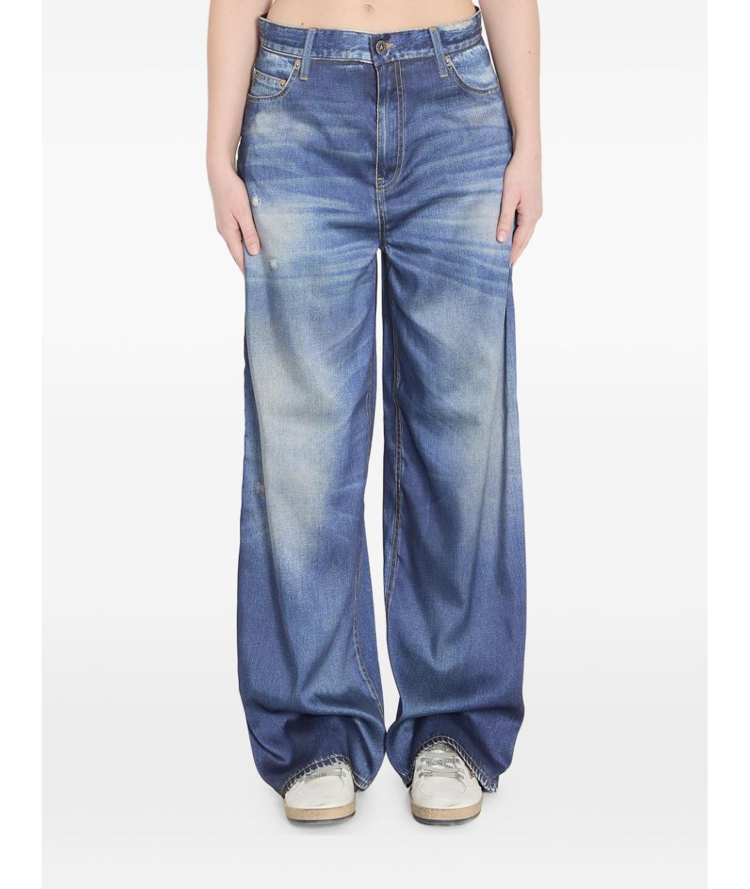 GOLDEN GOOSE DELUXE BRAND Синие прямые джинсы, фото 2