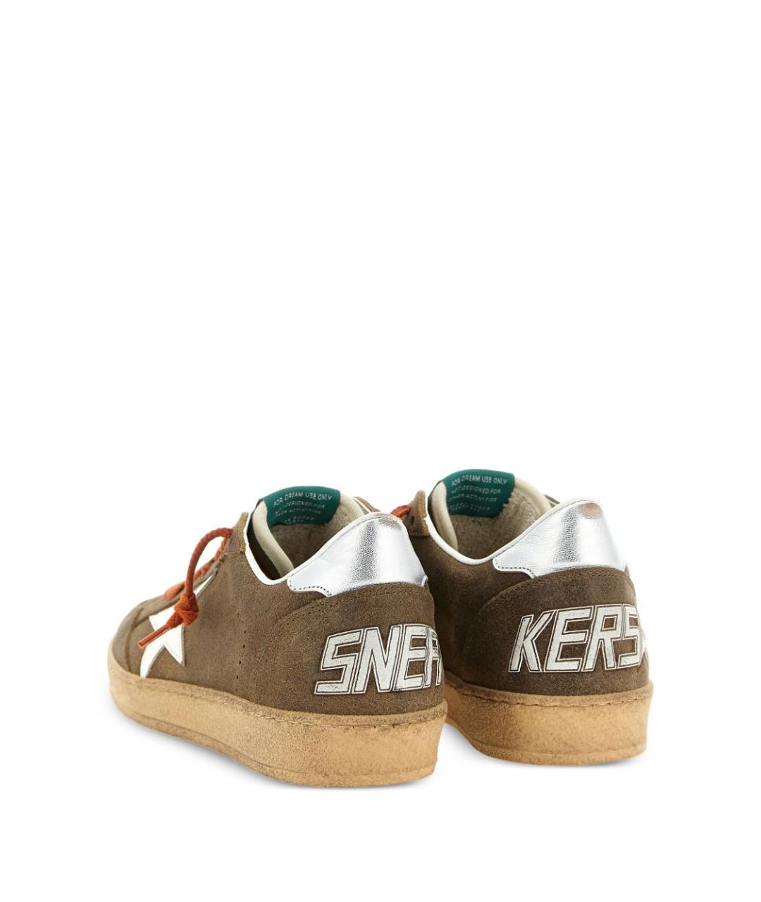 GOLDEN GOOSE DELUXE BRAND Коричневые замшевые низкие кроссовки / кеды, фото 4