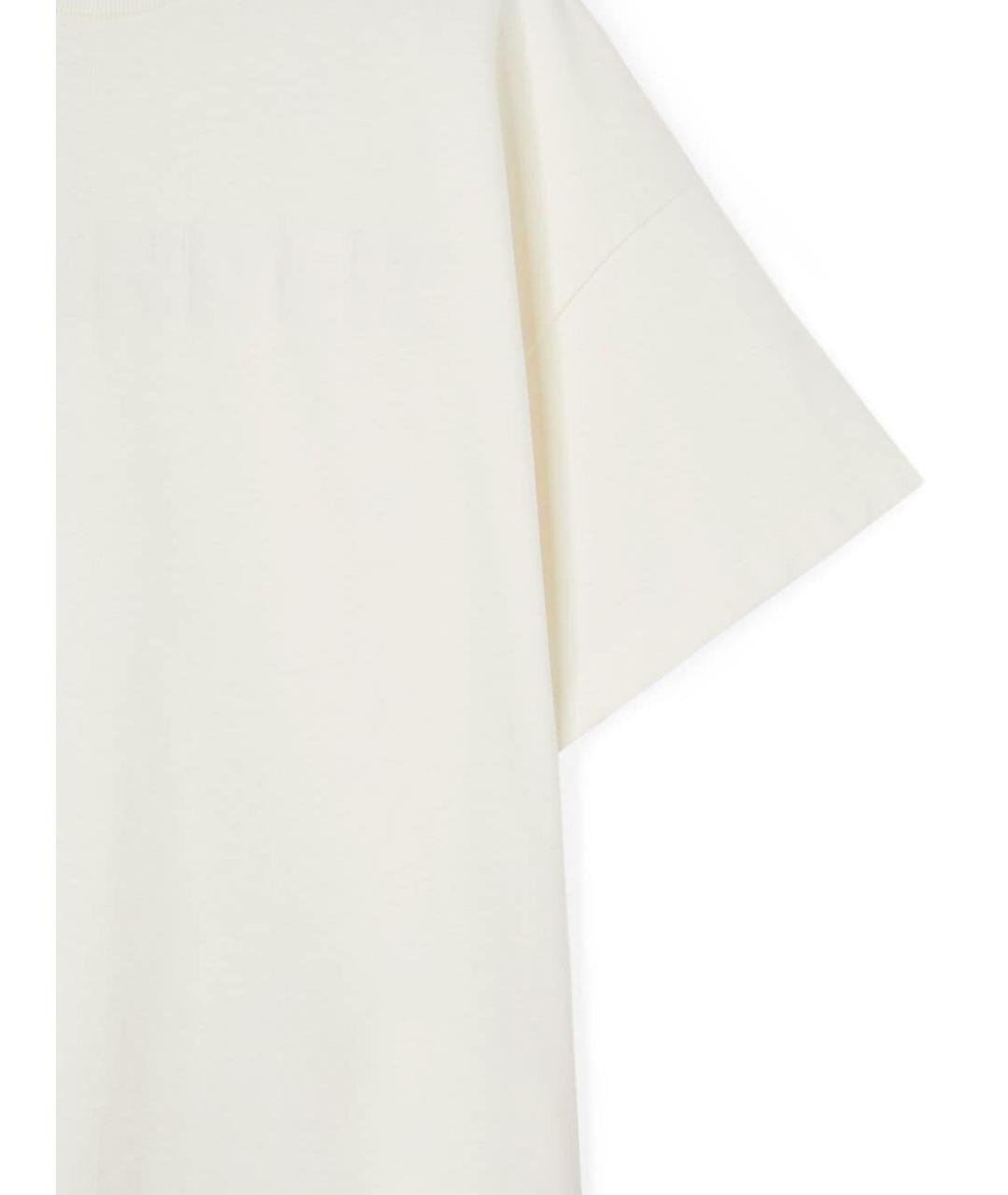 JIL SANDER Белая хлопковая футболка, фото 3