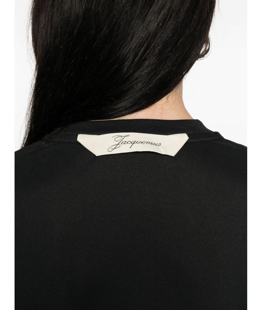JACQUEMUS Черная хлопковая футболка, фото 2