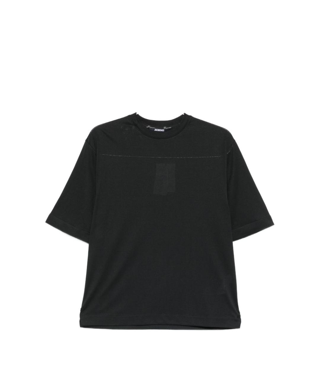 JACQUEMUS Черная хлопковая футболка, фото 1