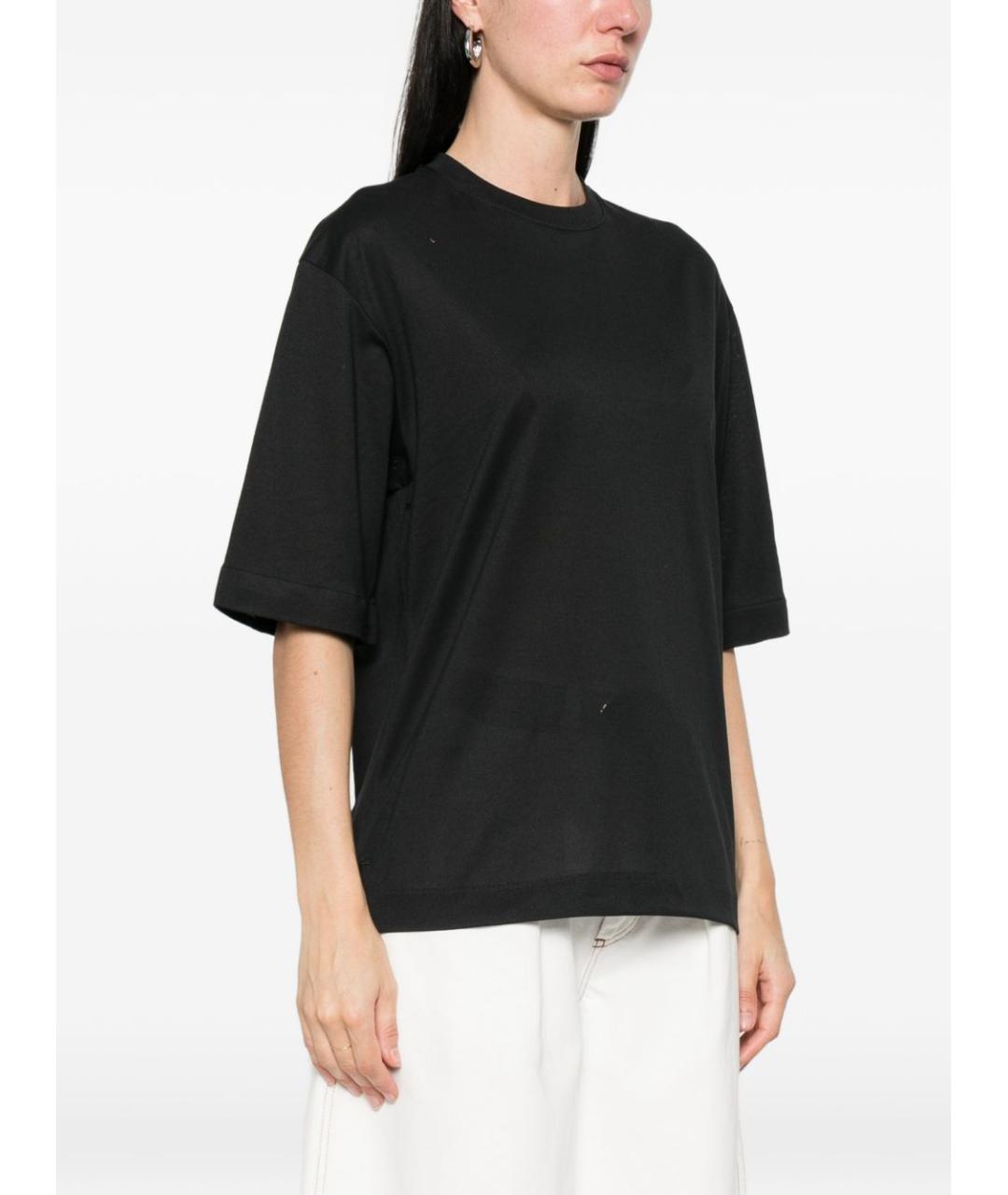 JACQUEMUS Черная хлопковая футболка, фото 4