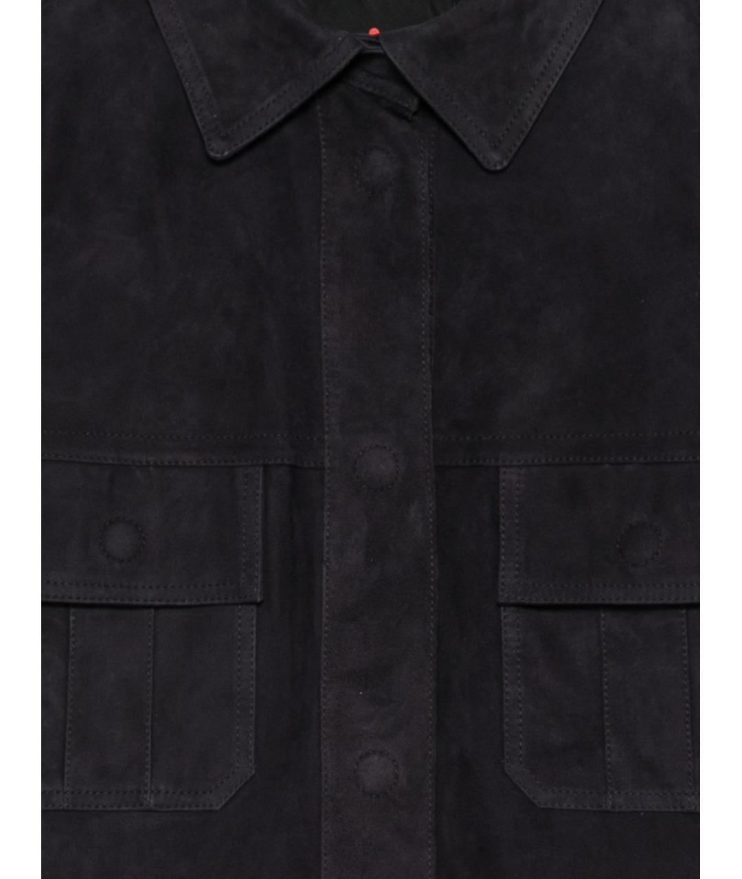 PEUTEREY Темно-синяя замшевая куртка, фото 2