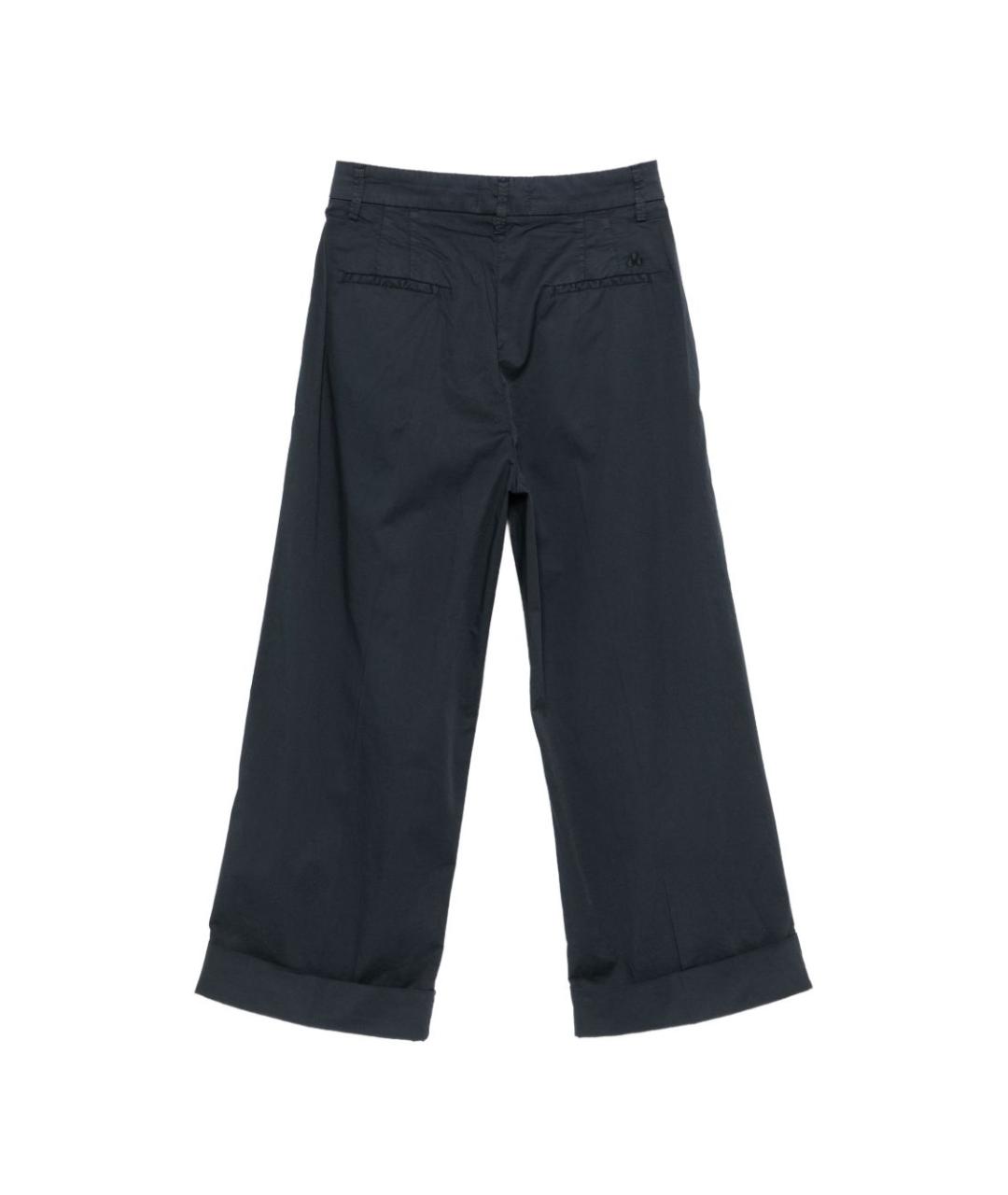 PEUTEREY Темно-синие хлопковые прямые брюки, фото 2