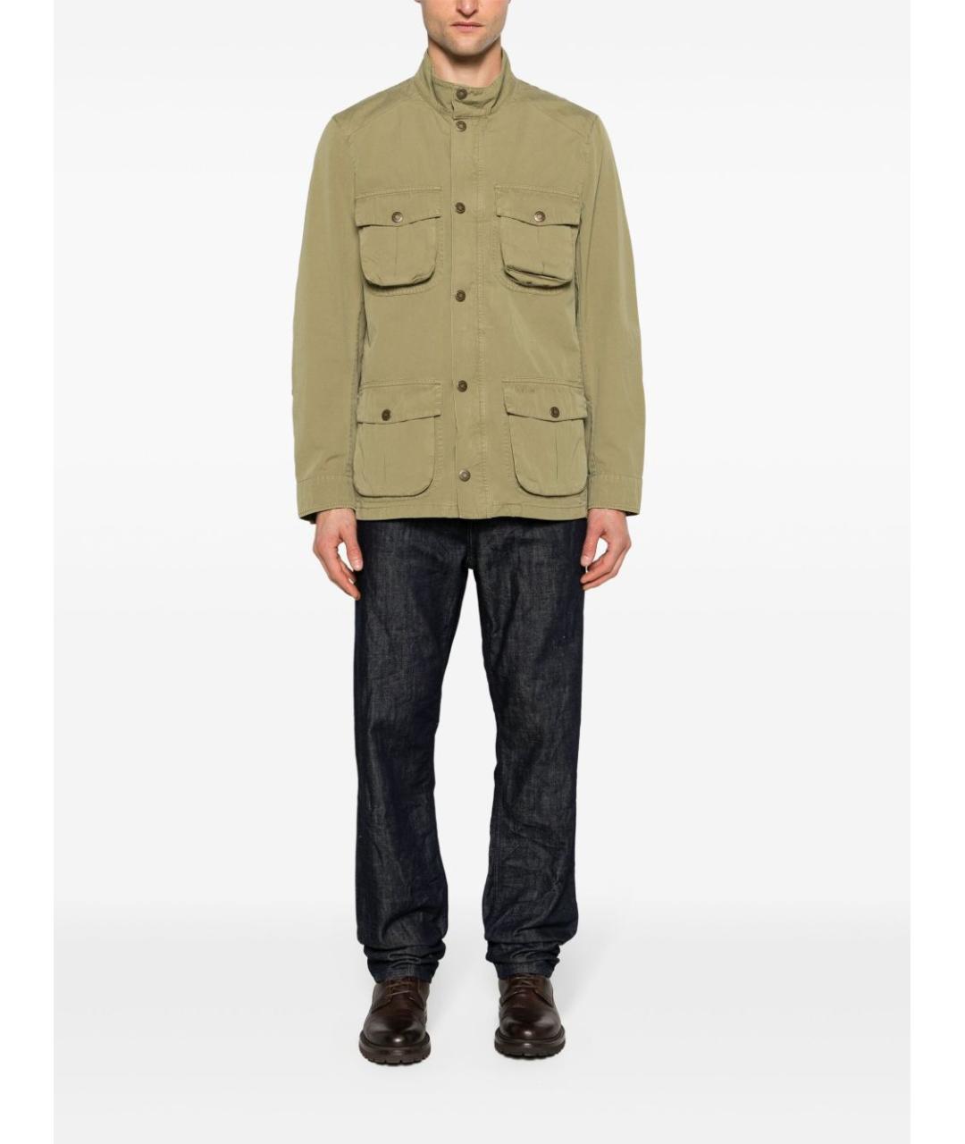 BARBOUR Зеленая хлопковая куртка, фото 5