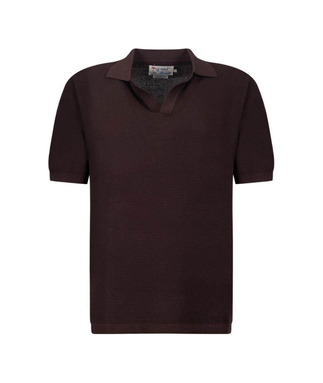 MC2 SAINT BARTH Коричневая хлопковая футболка, фото 1