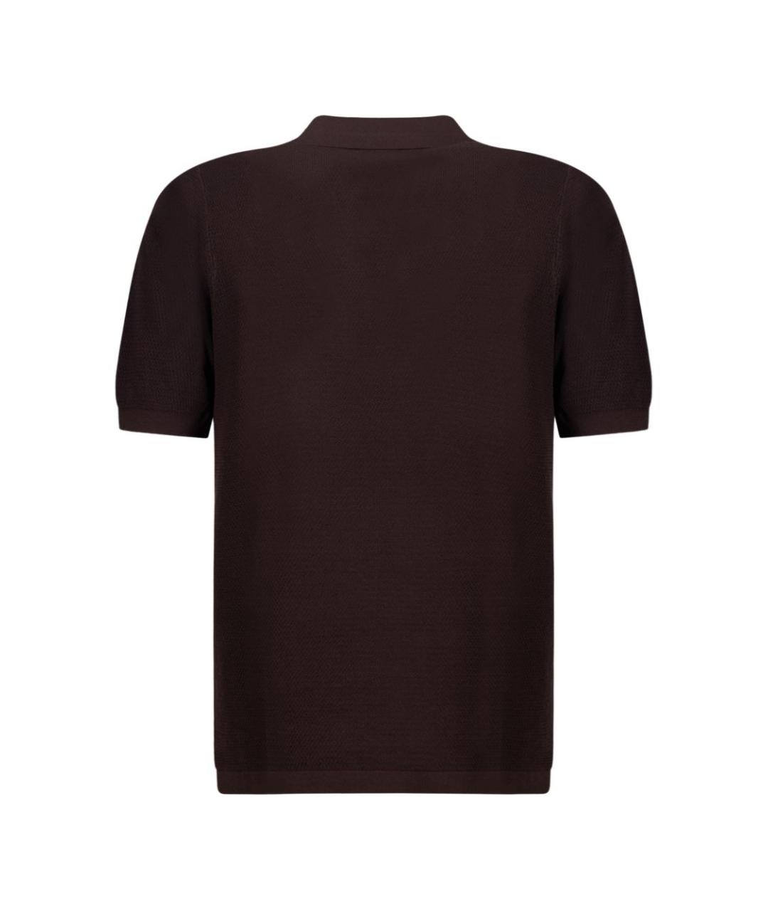 MC2 SAINT BARTH Коричневая хлопковая футболка, фото 2