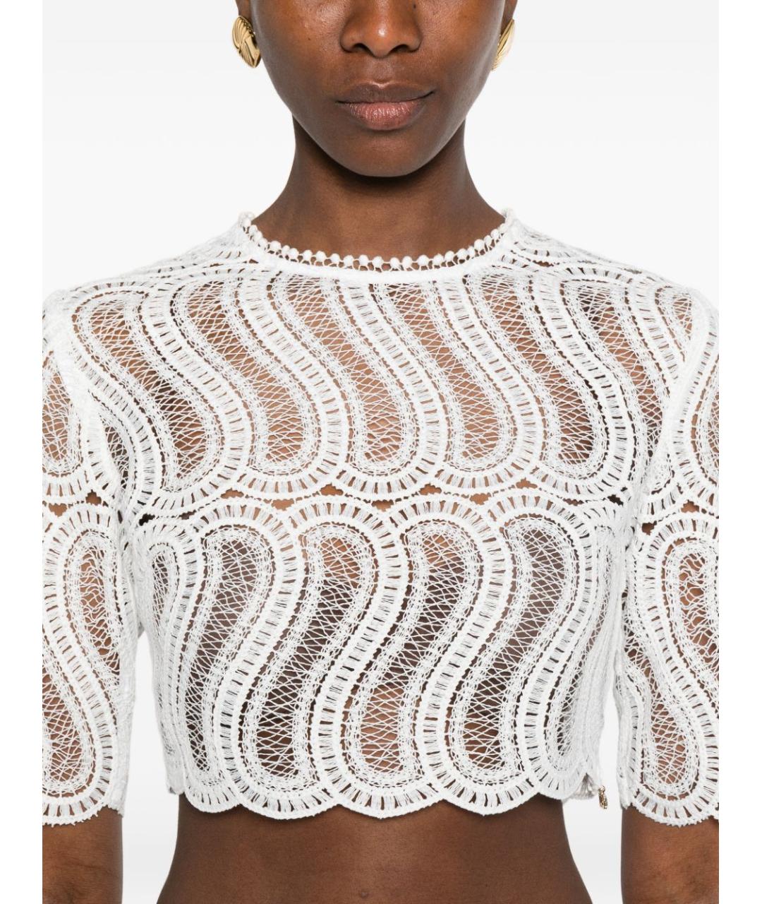 RAQUEL DINIZ Белая полиэстеровая футболка, фото 4