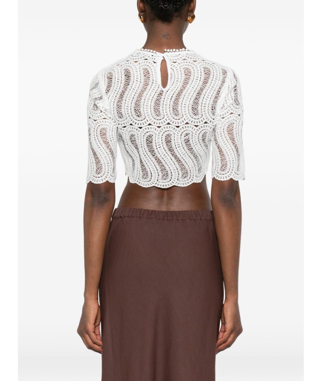 RAQUEL DINIZ Белая полиэстеровая футболка, фото 2