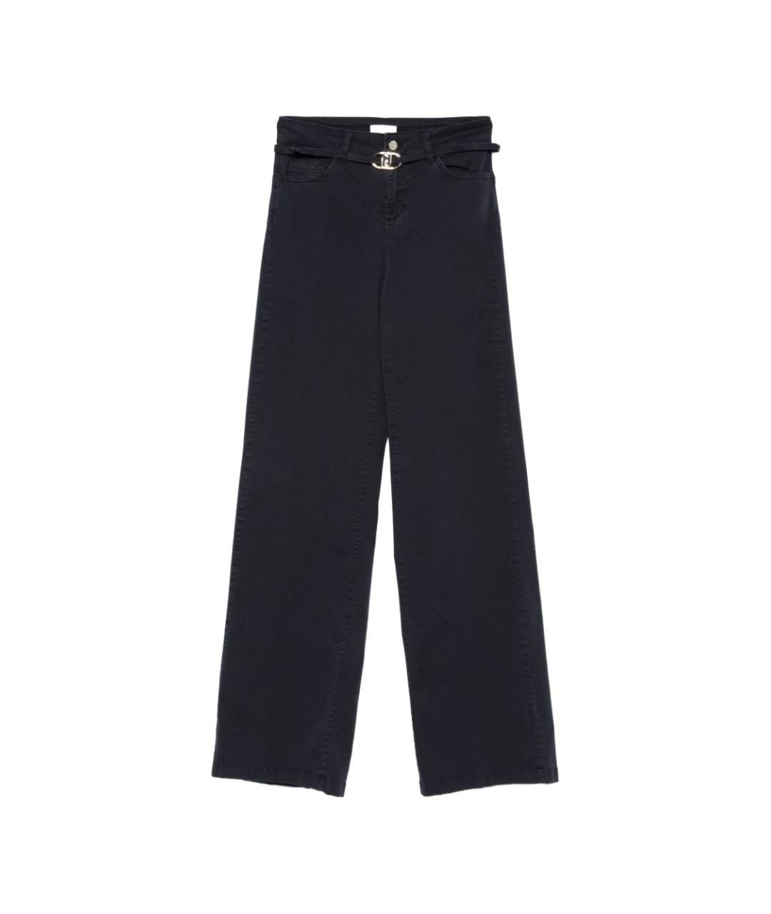 LIU JO Синие хлопковые прямые джинсы, фото 1