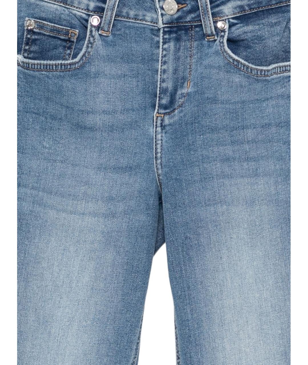 LIU JO Синие хлопковые прямые джинсы, фото 3