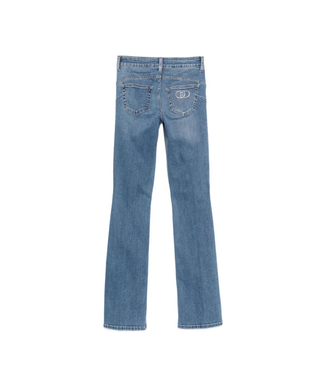 LIU JO Синие хлопковые прямые джинсы, фото 2