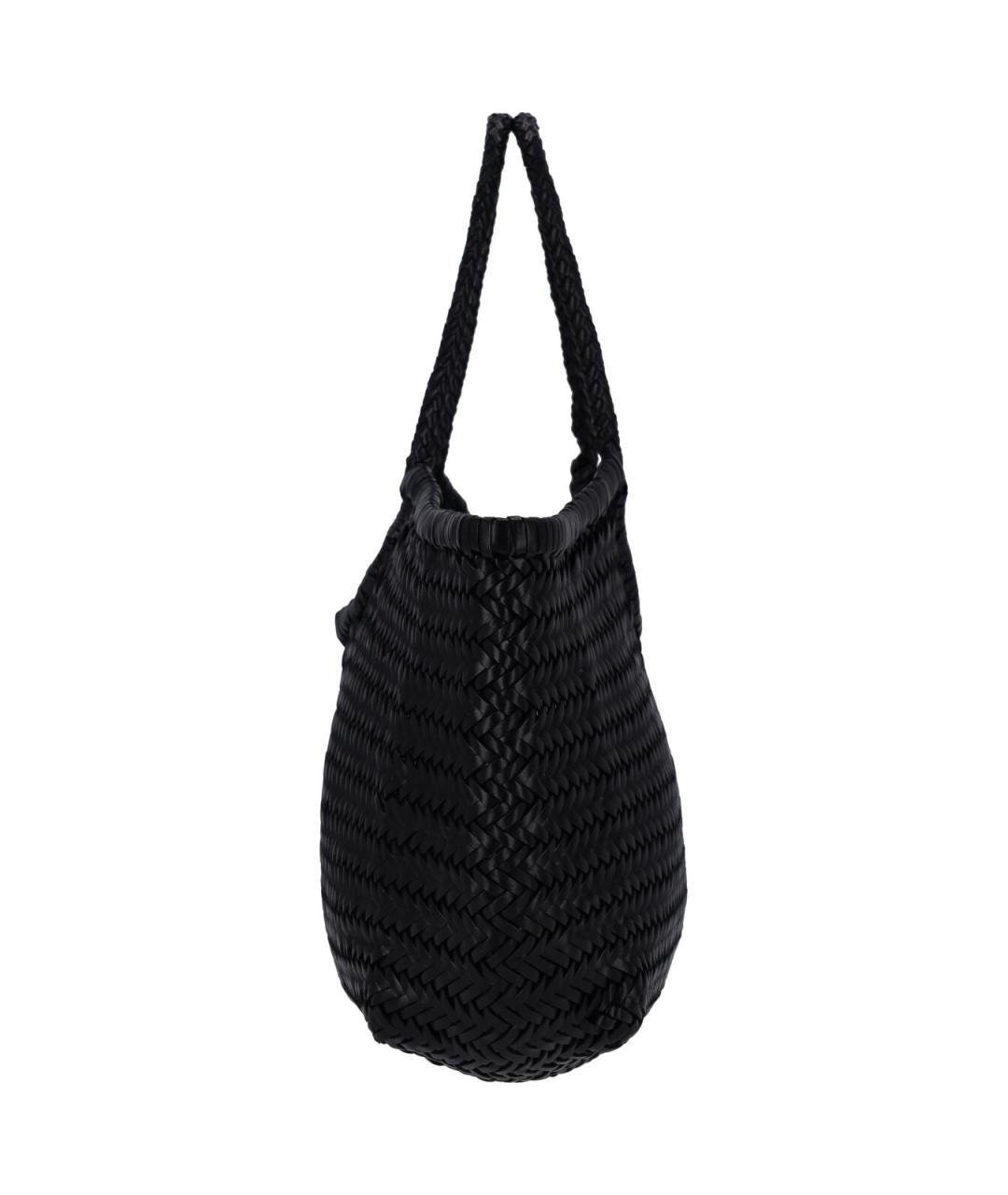 Dragon Diffusion Черная пелетеная сумка тоут, фото 5