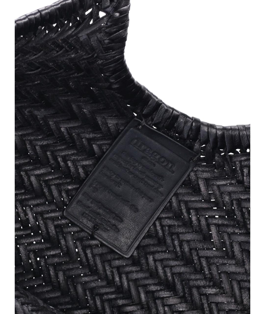 Dragon Diffusion Черная пелетеная сумка тоут, фото 4