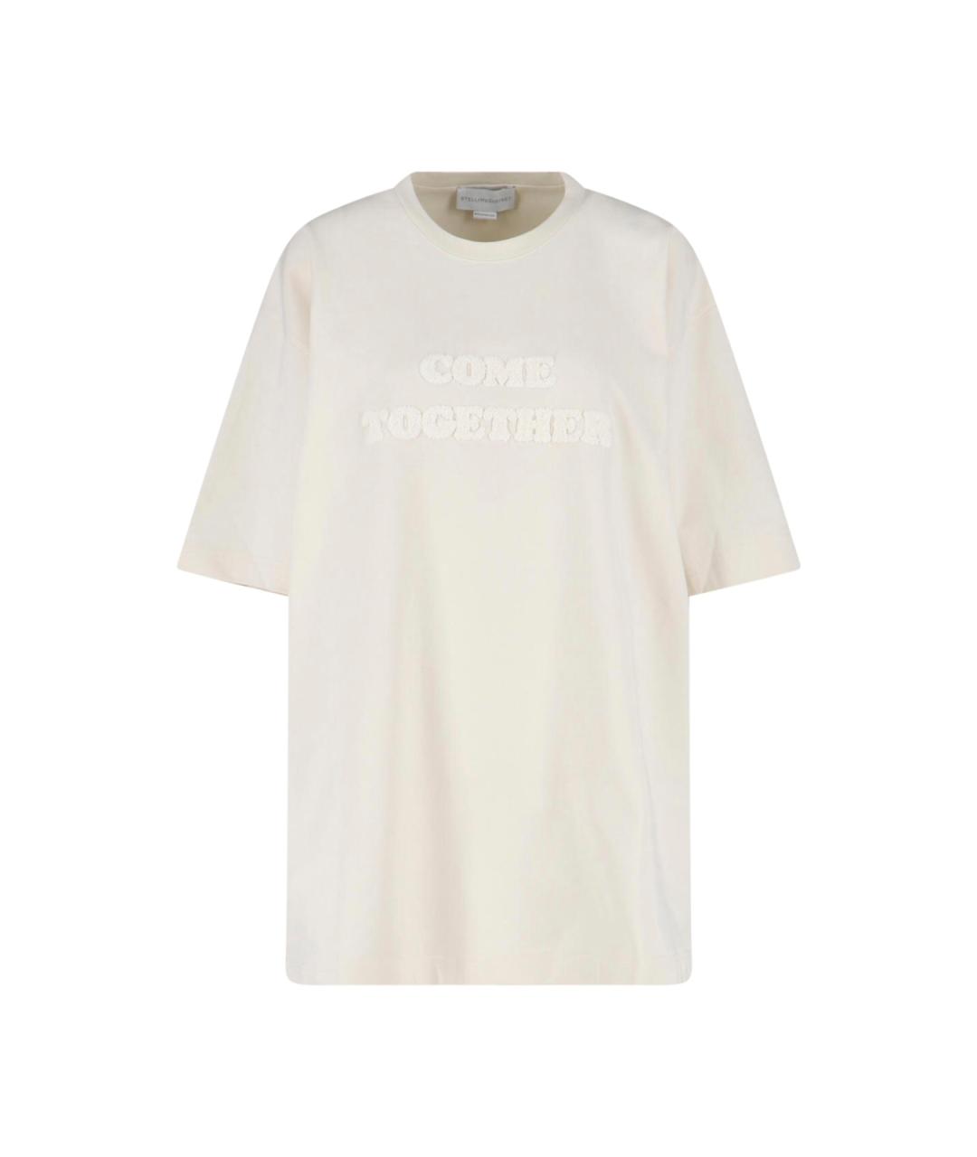 STELLA MCCARTNEY Белая хлопковая футболка, фото 1